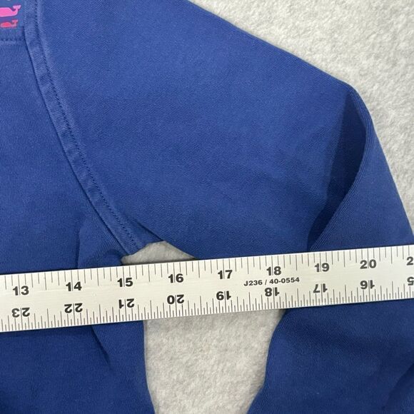 Vinyard Vines Girls Quarter Zip Sweater Kids Size Medium 10 - 12 Navy Blue Whale - Picture 6 of 7